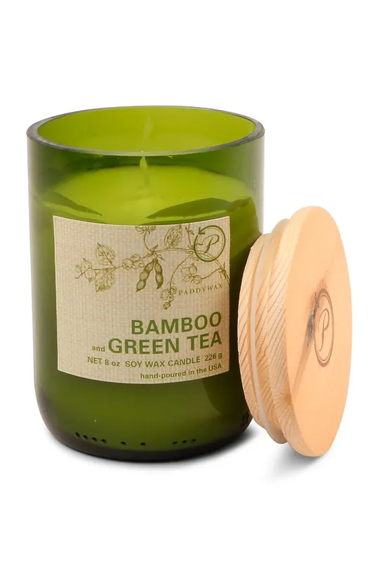 többszínű Paddywax illatgyertya szójaviaszból Bamboo & Green Tea 226 g Uniszex