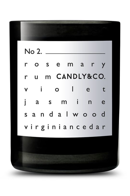 czarny Candly świeca zapachowa sojowa No2. Rosemary & Rum Unisex