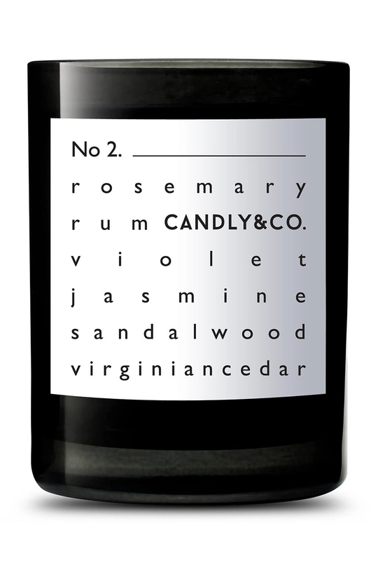 crna Candly Mirisna svijeća od sojinog voska No2. Rosemary & Rum Unisex