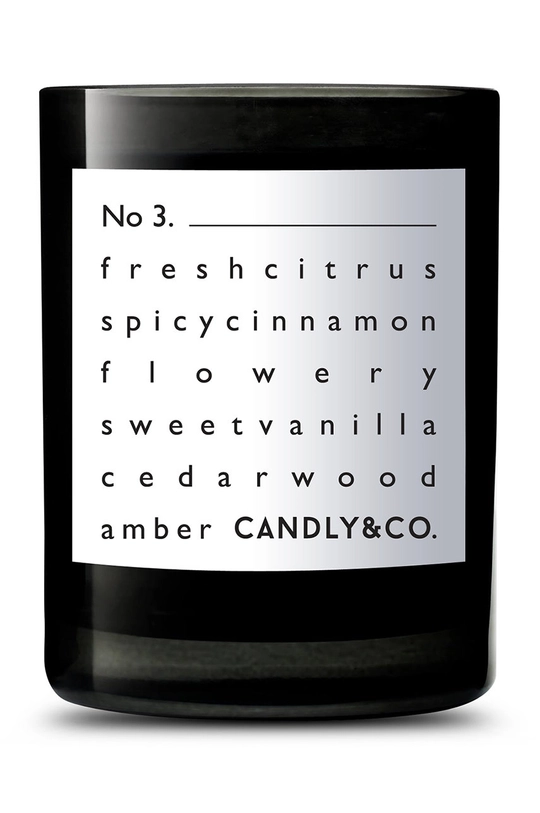 czarny Candly świeca zapachowa sojowa No.3 Citrus & Cinnamon Unisex