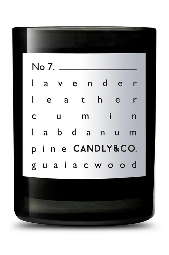 fekete Candly illatgyertya szójaviaszból No.7 Lavender & Cumin Uniszex