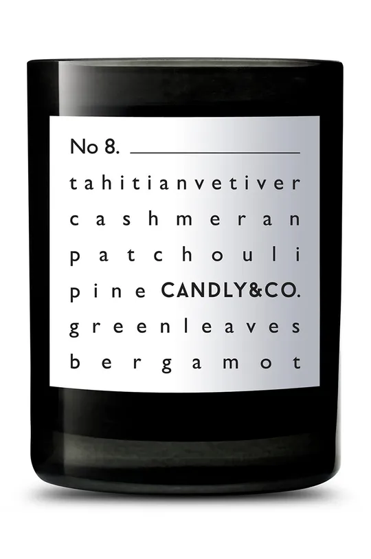 czarny Candly świeca zapachowa sojowa No.8 Vetiver & Cashmeran Unisex