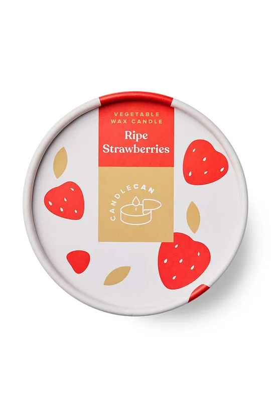 Αρωματικό κερί CandleCan Ripe Strawberries  Μέταλλο, χαρτόνι, Φυτικό κερί, Βαμβακερό νήμα