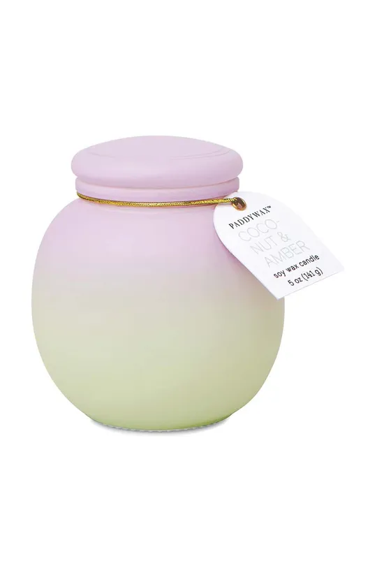 πολύχρωμο Αρωματικό κερί σόγιας Paddywax Coconut & Amber 141 g Unisex