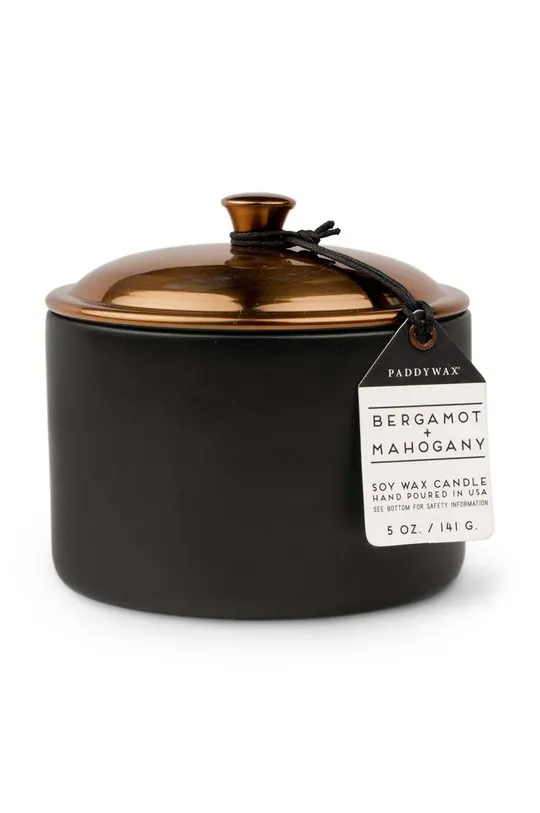 сірий Ароматична соєва свічка Paddywax Bergamot & Mahogony 141 g Unisex