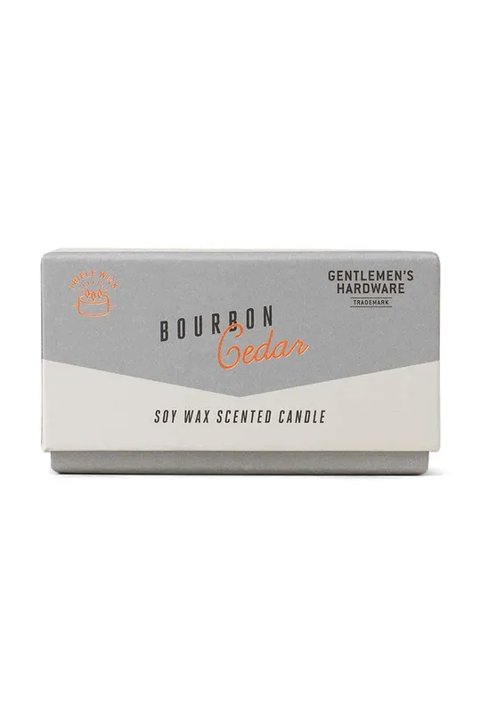 Gentlemen's Hardware świeca zapachowa sojowa Bourbon Cedat 198 g Wosk sojowy, Cement