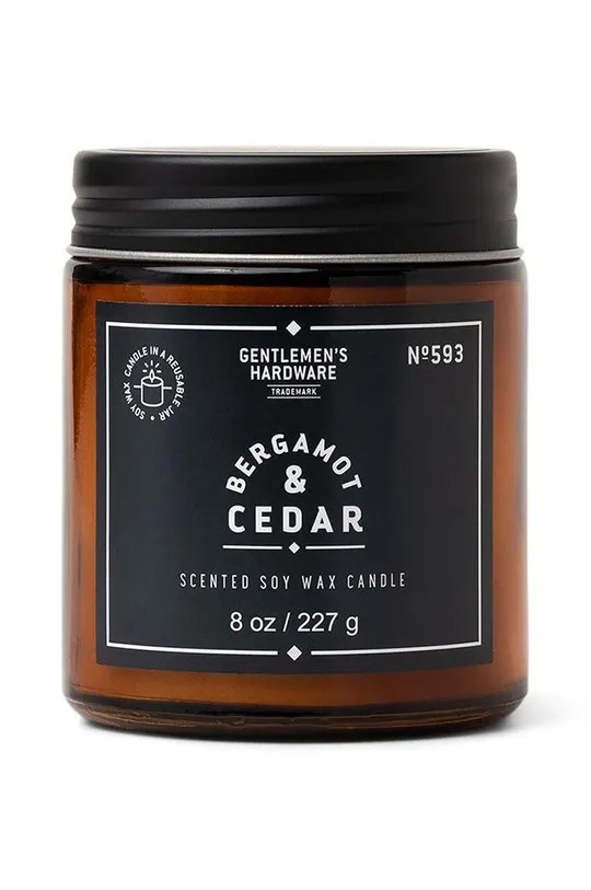 multicolor Gentelmen's Hardware świeca zapachowa sojowa Bergamot & Cedar 227 g Unisex