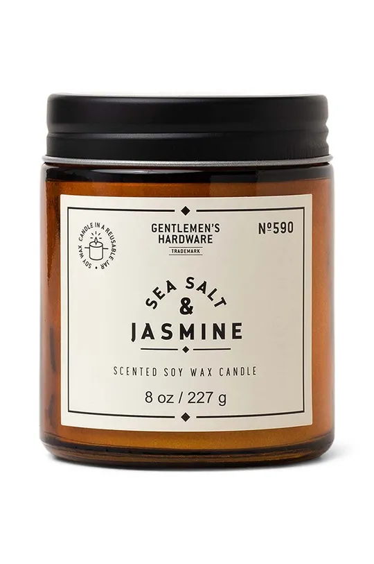 többszínű Gentlemen's Hardware illatgyertya szójaviaszból Sea Salt & Jasmine 227 g Uniszex