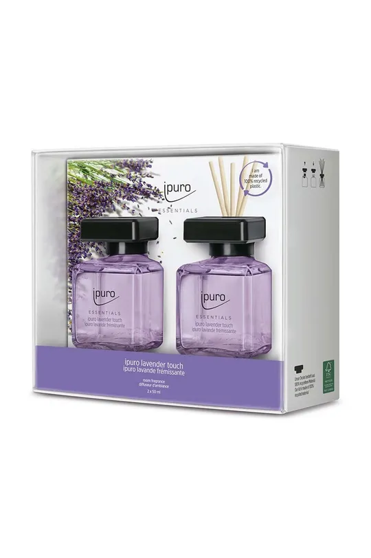 Ipuro zestaw dyfuzorów zapachowych Lavender Touch 2 x 50 ml Plastik, Szkło