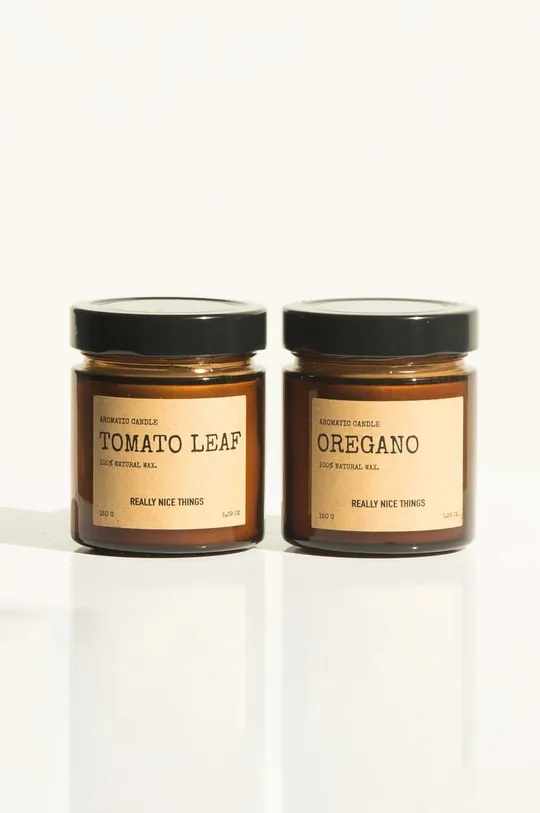 πολύχρωμο Σετ με αρωματικά κεριά Really Nice Things Tomato Leaf & Oregano 2 x 100 g 2-pack Unisex