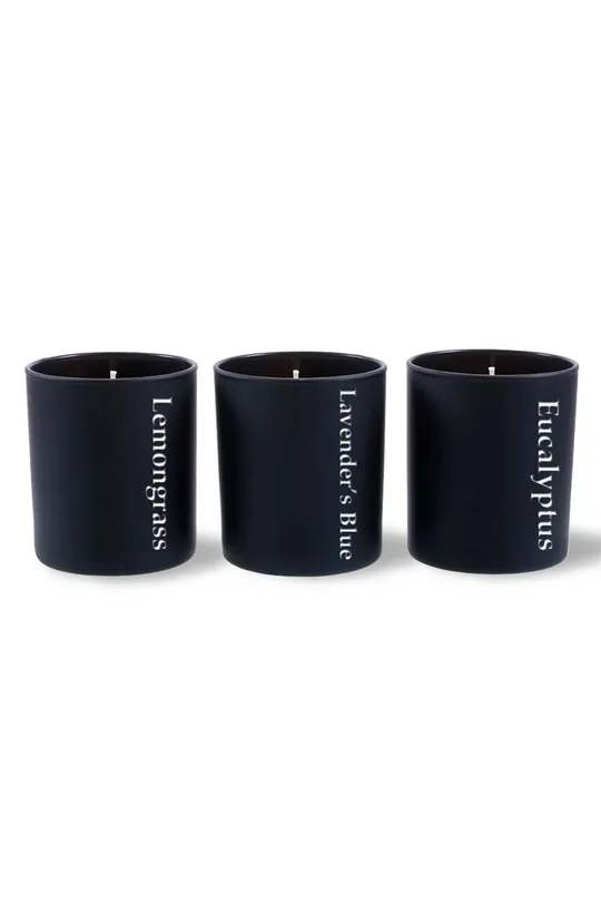 μαύρο Αρωματικά κεριά κατά του καπνού Candellana Glass Big Set 3-pack Unisex