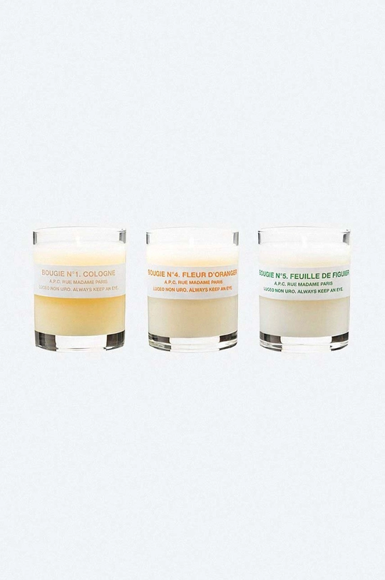 multicolor A.P.C. scented candles set Coffret Un Quatre Unisex