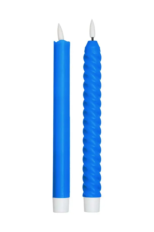 niebieski Design Letters świeca led 2-pack Unisex