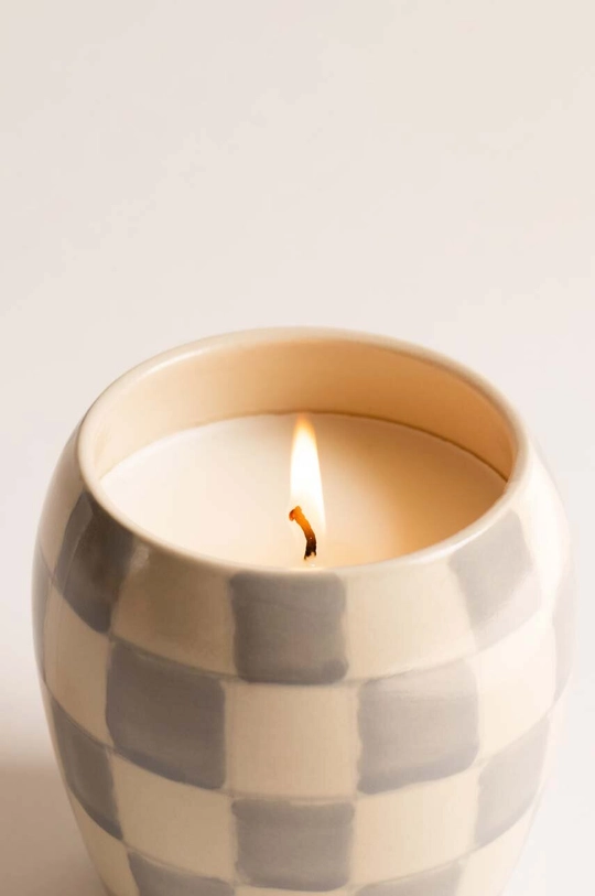 Paddywax candele profumate di soia Checkmate Cotton & Teak 311 g Ceramica, Cera di soia