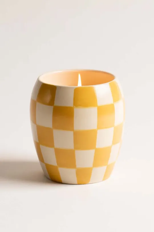 Ароматическая соевая свеча Paddywax Checkmate Orchre & Golden Amber 311 g мультиколор