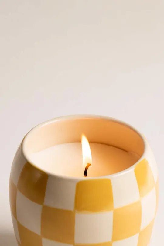 Mirisna svijeća od sojinog voska Paddywax Checkmate Orchre & Golden Amber 311 g Keramika, Sojin vosak