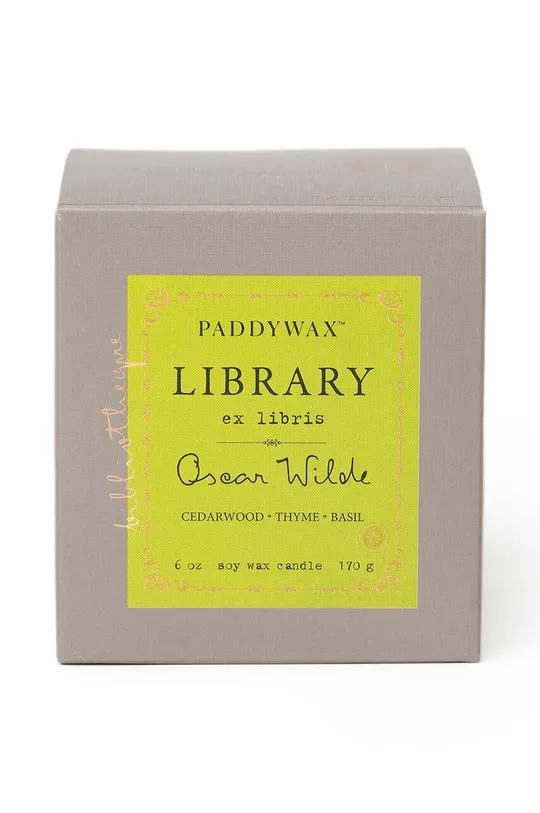 Αρωματικό κερί σόγιας Paddywax Library Oscar Wilde 170 g τιρκουάζ