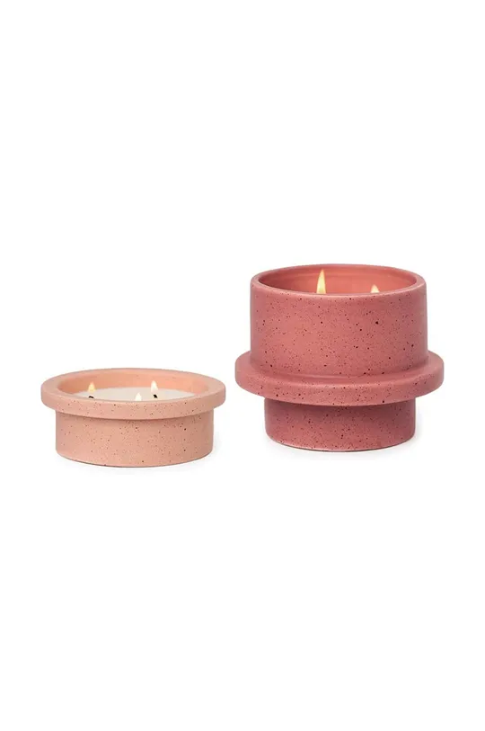 Ароматична соєва свічка Paddywax Saffron Rose 326 gr рожевий