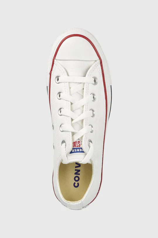 bianco Converse scarpe da ginnastica in pelle
