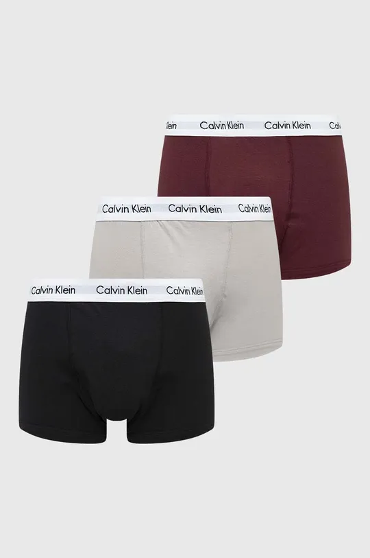 burgundské Boxerky Calvin Klein Underwear 3-pak Pánsky