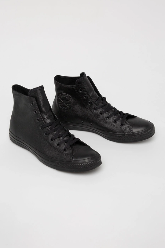 Converse trampki skórzane Chuck Taylor All Star Hi Black Mono czarny