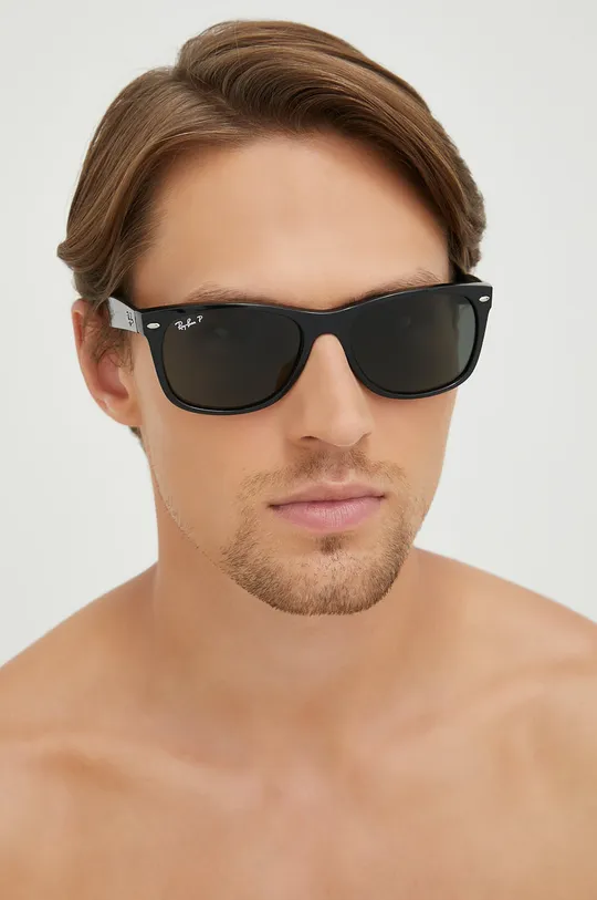 czarny Ray-Ban okulary przeciwsłoneczne NEW WAYFARER Męski
