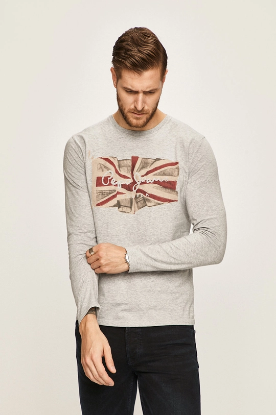 szary Pepe Jeans - Longsleeve Męski