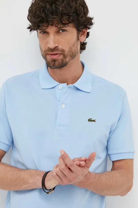 Lacoste cotton polo shirt blue color | buy on PRM
