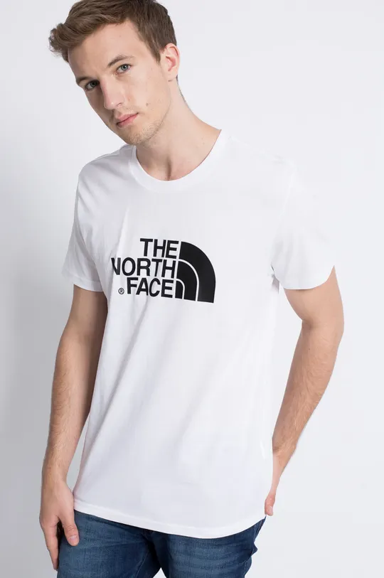 λευκό Βαμβακερό μπλουζάκι The North Face Easy Ανδρικά