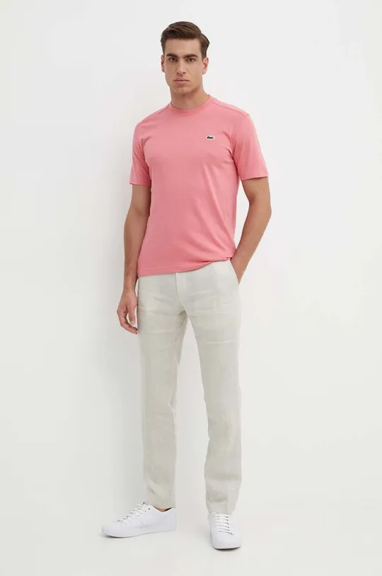 Lacoste t-shirt różowy