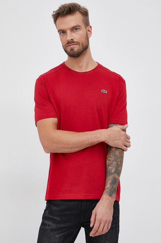 czerwony Lacoste t-shirt Męski