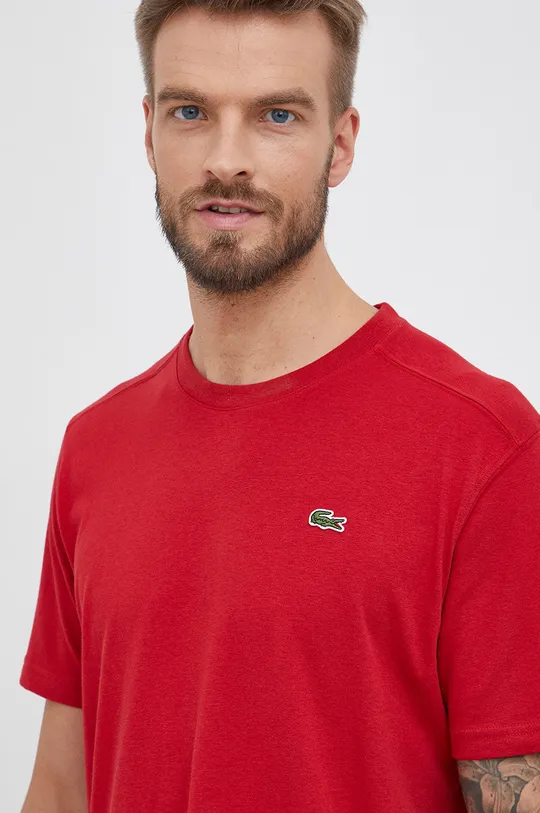czerwony Lacoste t-shirt