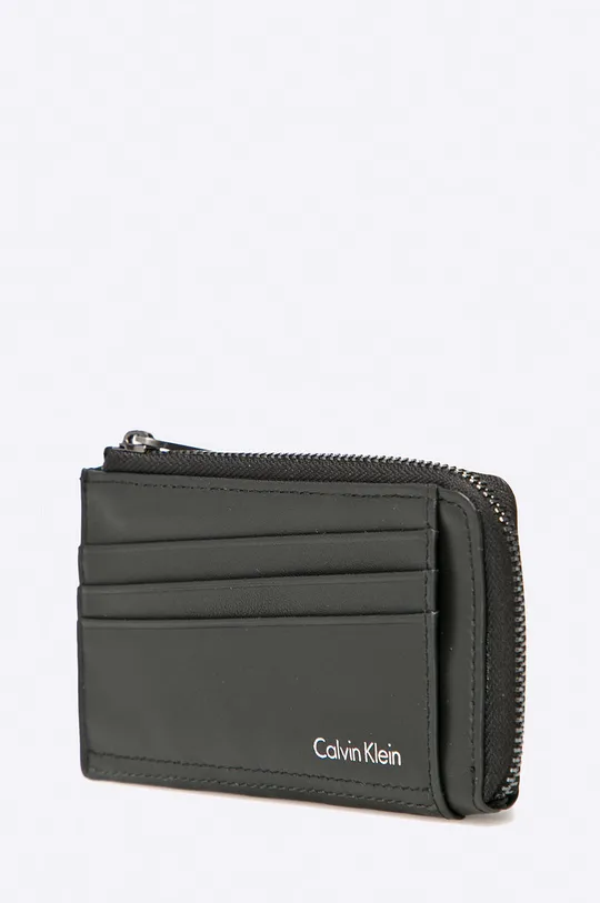Calvin Klein Jeans - Kožená peňaženka čierna