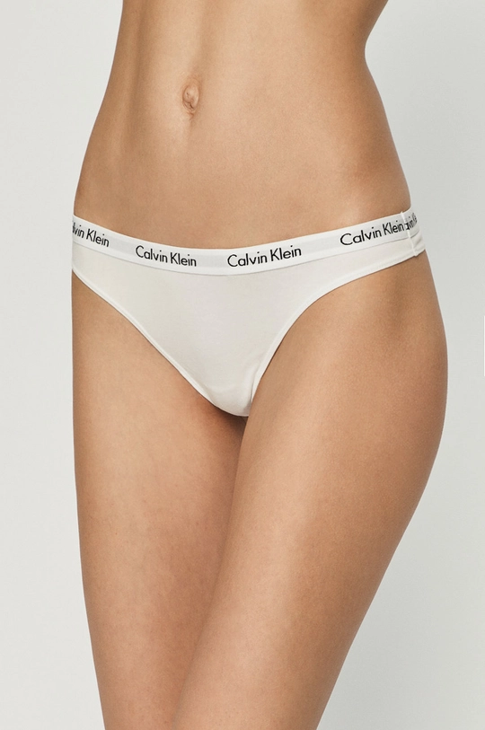 Calvin Klein Underwear - Tangá (3-pak) béžová