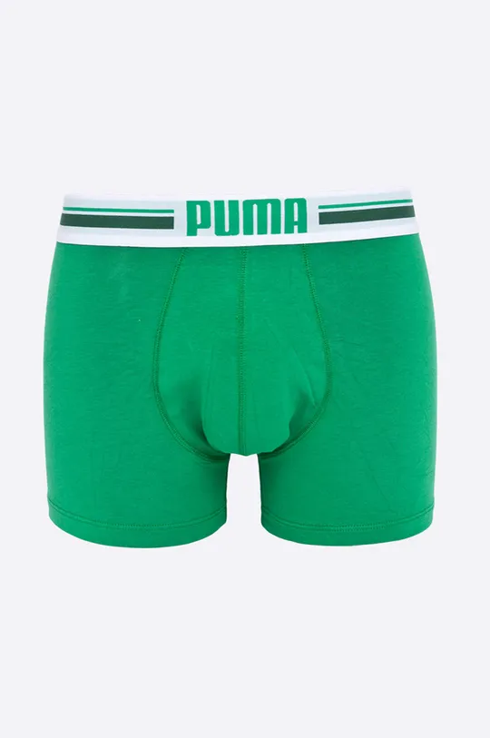 zelená Puma - Boxerky Puma Placed logo boxer 2p green (2-pak) 90651904 Pánsky