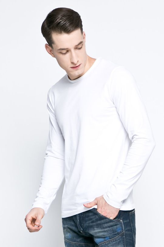 bílá Pepe Jeans - Tričko s dlouhým rukávem Pánský