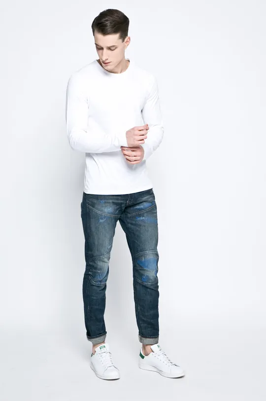 Pepe Jeans - Pánske tričko s dlhým rukávom biela