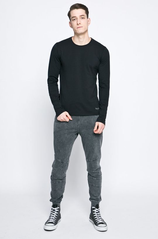 Pepe Jeans - Tričko s dlouhým rukávem černá