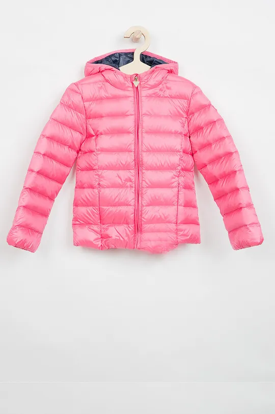 розовый Guess Jeans - Детская пуховая куртка 118-166 см. Для девочек