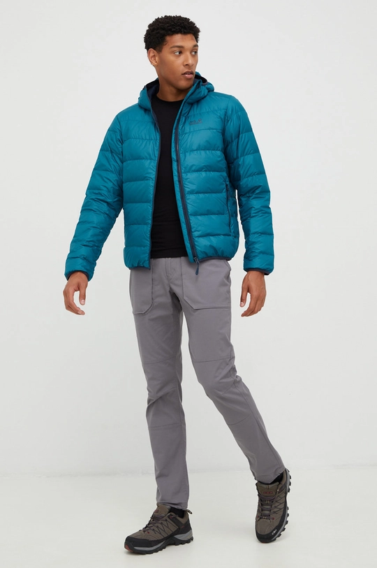 Jack Wolfskin kurtka sportowa puchowa Helium niebieski