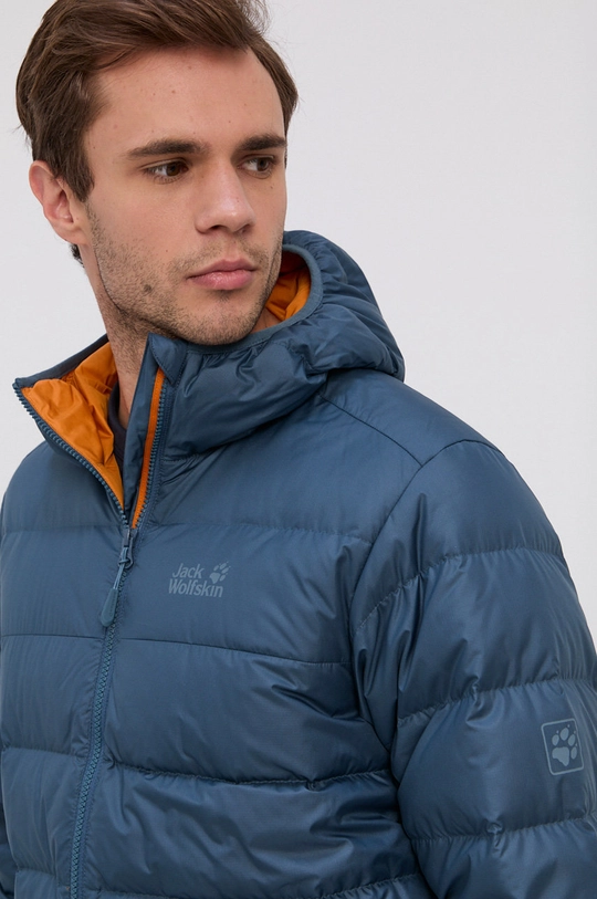 niebieski Jack Wolfskin kurtka sportowa puchowa Helium