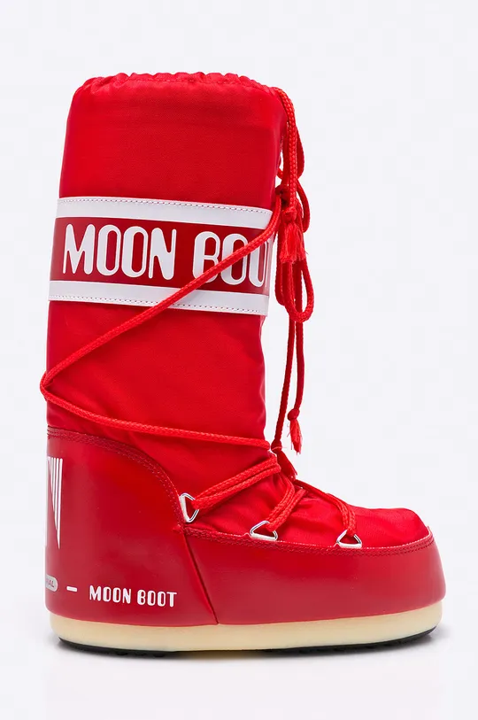czerwony Moon Boot - Śniegowce Nylon Damski