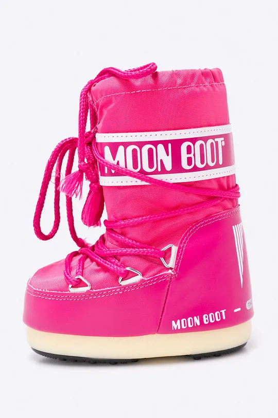 Moon Boot - Μπότες χιονιού dziecięce Nylon Bouganville  Πάνω μέρος: Συνθετικό ύφασμα, Υφαντικό υλικό Εσωτερικό: Υφαντικό υλικό Σόλα: Συνθετικό ύφασμα