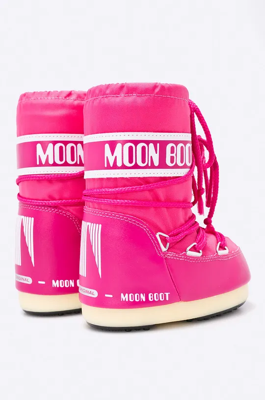 rosa Moon Boot stivali da neve per bambini Nylon Bouganville