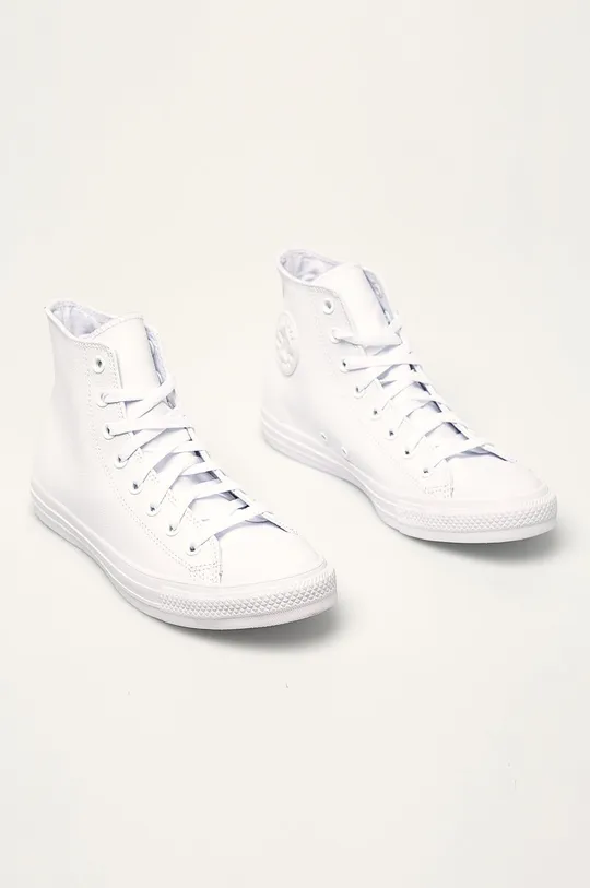 Converse - Πάνινα παπούτσια Chuck Taylor All Star Leather λευκό