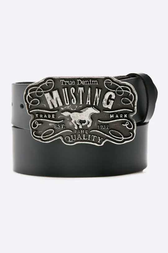 čierna Mustang - Kožený opasok Pánsky