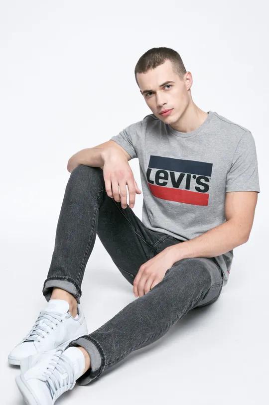sivá Levi's - Pánske tričko Mainline Graphic Pánsky
