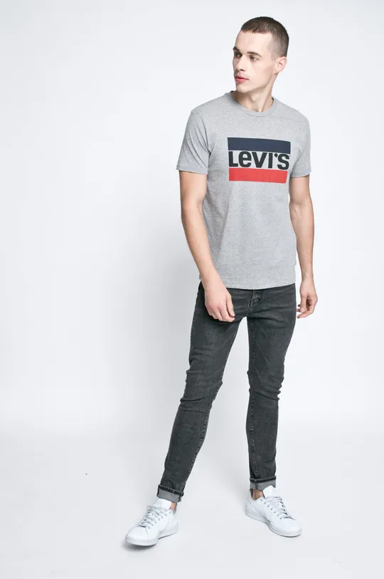 Levi's - Pánske tričko Mainline Graphic sivá