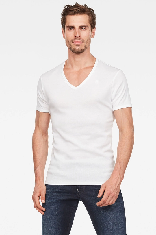 biały G-Star Raw - T-shirt (2-pack) D07207.124.110 Męski