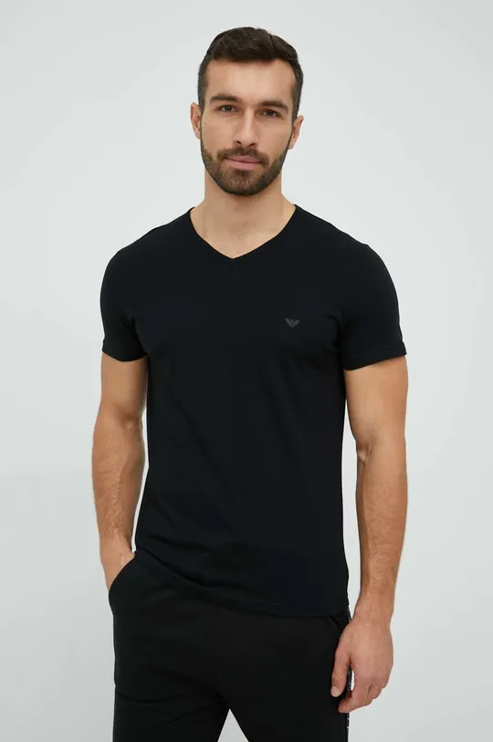 πολύχρωμο Βαμβακερό μπλουζάκι Emporio Armani Underwear 2-pack Ανδρικά